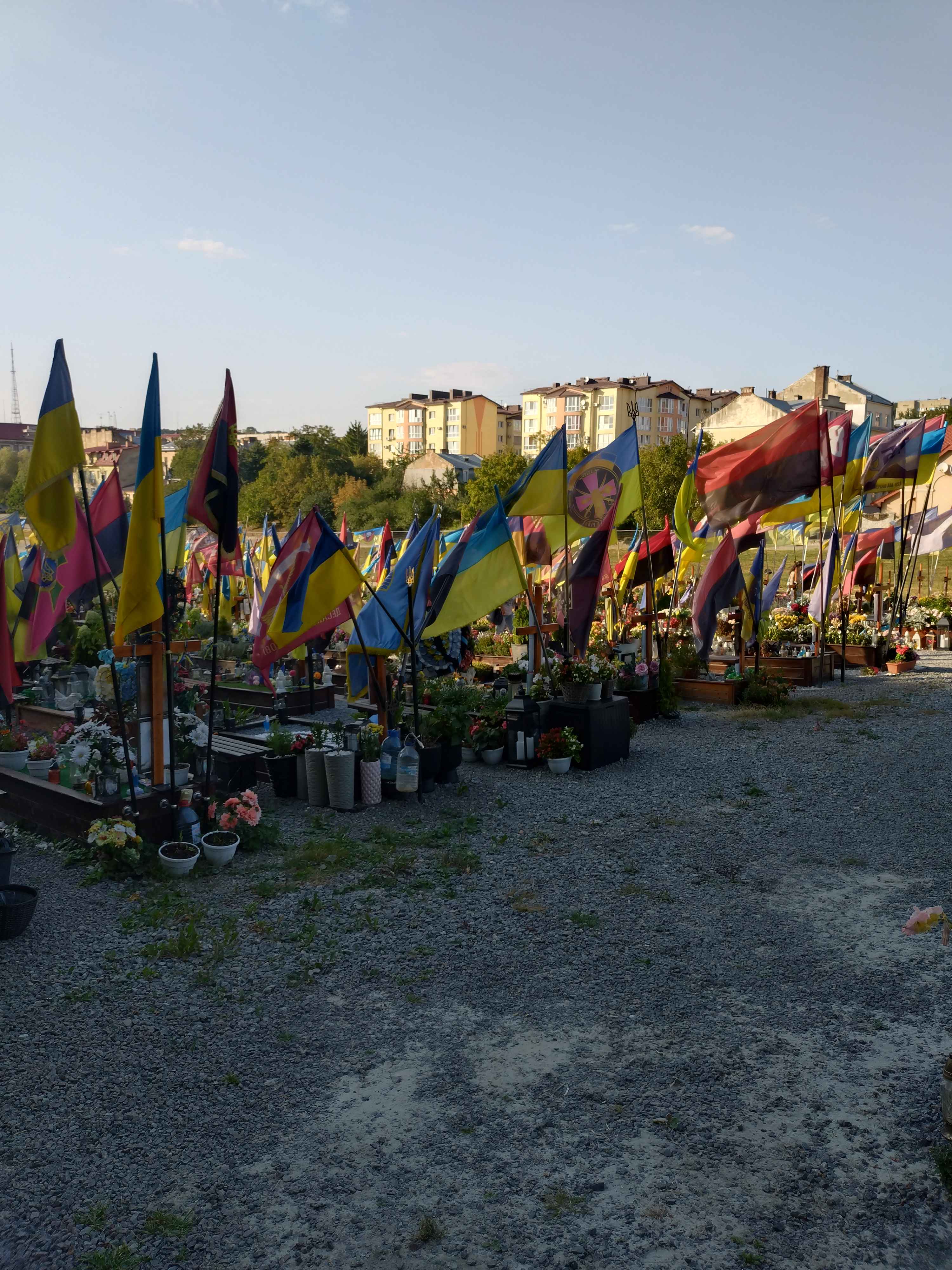 Graves of fallen soldiers in Lviv
