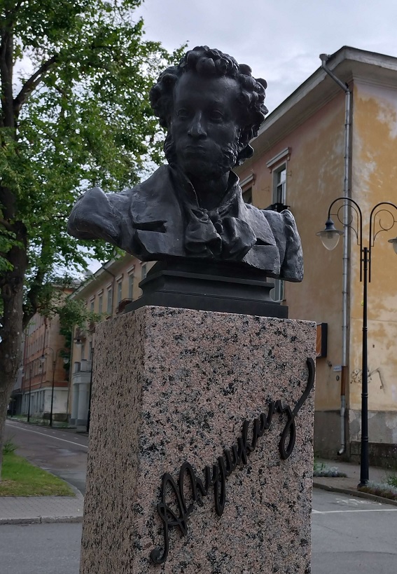 Monument to Alexander Pushkin in Narva, Estonia